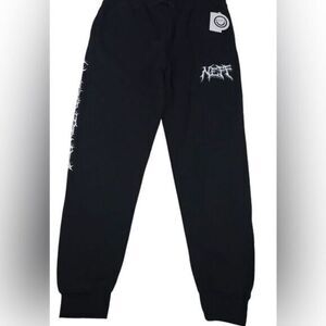NWT NEFF Unisex Black Graphic “Weird Times” Sweatpants Joggers - Size Large